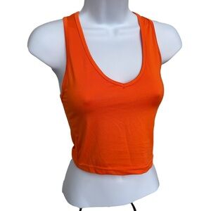 Orange Tank Crop Top